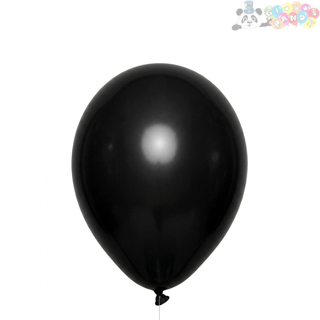 GLOBO LATEX PANDY 7"+ NEGRO 1.5 BOL100u