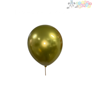 GLOBO LATEX PANDY CROMADO 5" DORADO BOL100u