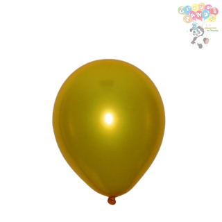 GLOBO LATEX PANDY METALICO 9" DORADO 1.8 BOL100u