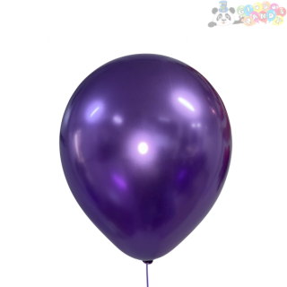 [BLLCR0-1226] GLOBO LATEX PANDY CROMADO 12" MORADO BOL50u