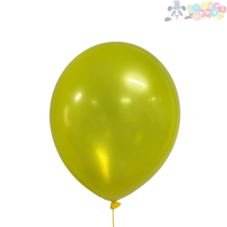 [BLLCM-0912] GLOBO LATEX PANDY METALICO 9" AMARILLO 1.8 BOL100u